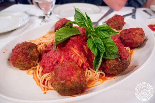 Tony's Di Napoli signature dishes Spaghetti and MeatballsChicken ParmigianaPenne alla Vodka
